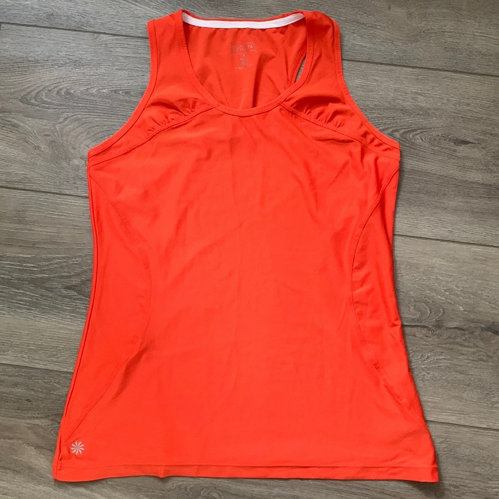 Athleta orange sleeveless racer back tank top M